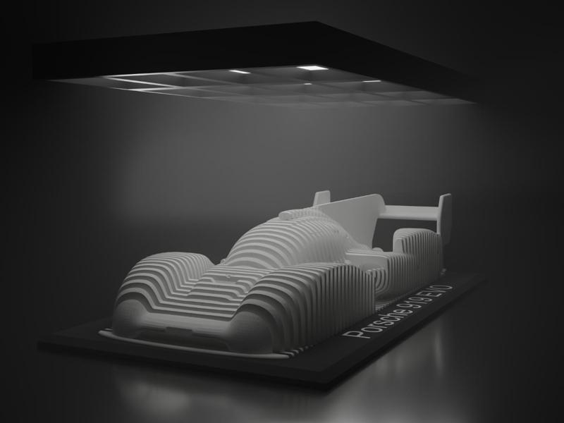 Porsche 919 EVO Layered Sculpture