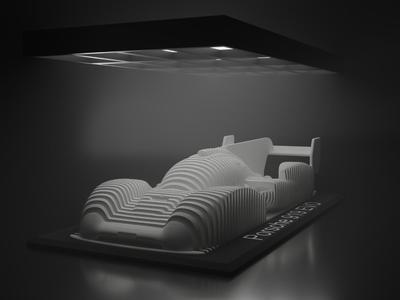 Porsche 919 EVO Layered Sculpture