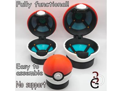 Functional Pokeball Fully Detailed