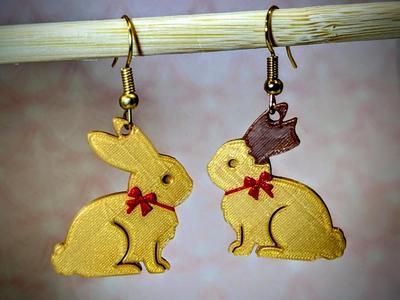 Lindt Chocolate Bunny Earrings