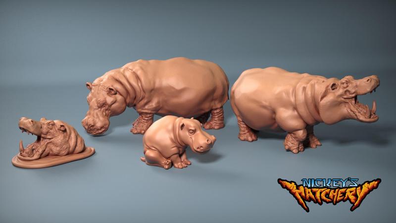 African Animals #1 - Hippos Set