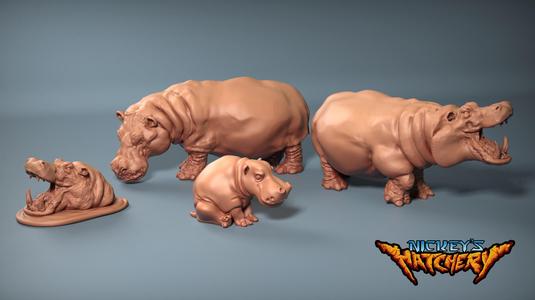 African Animals #1 - Hippos Set