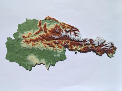 Terrain Map - Colored - Austria