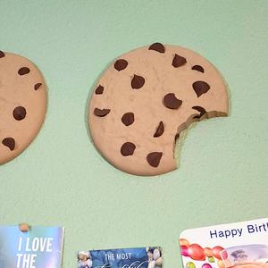 8-inch Hanging Chocolate Chip Cookie - Bitten :: Jumbo Oversized Wall-mount 3D PopArt