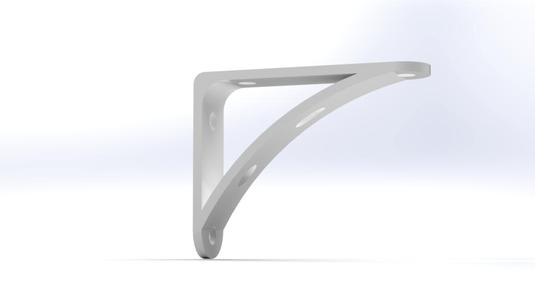 Escuadra 80 x 100mm nervio curvo