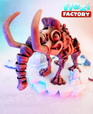 Flexi Factory Skeleton Mammoth with Stand and 3MF Included!