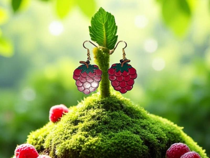 Raspberry earrings