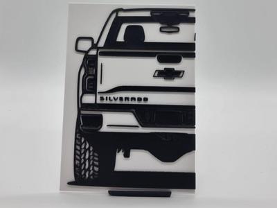 2D Wall Art Chevy Silverado Z71