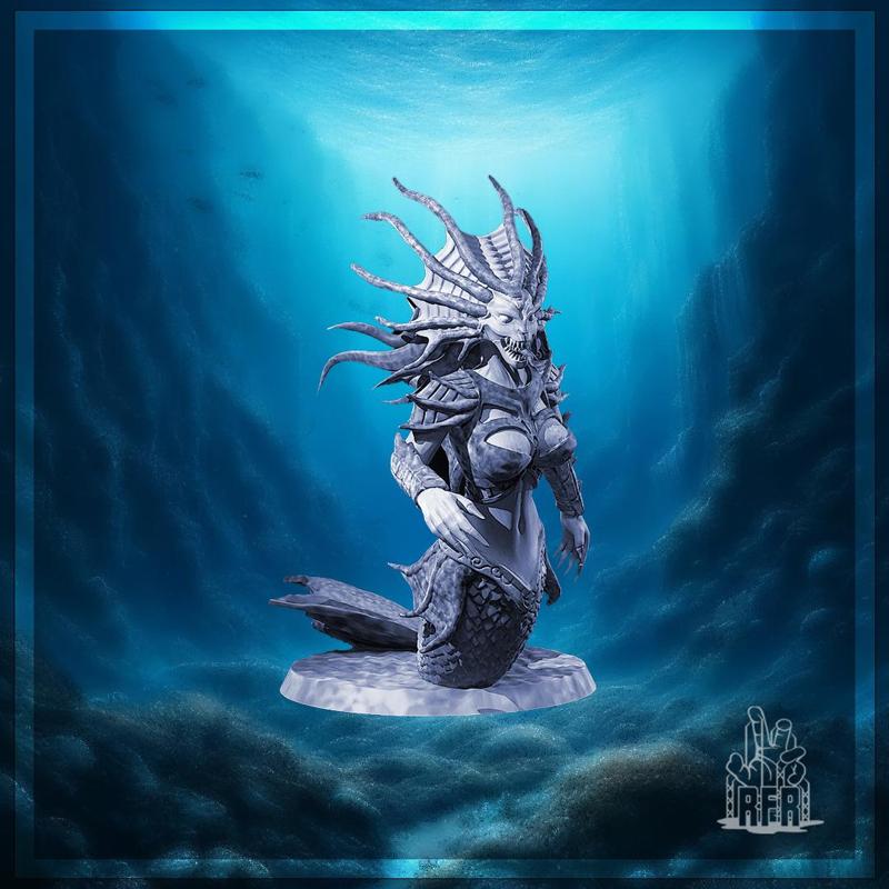 Abyselle, the tide temptress - Tabletop miniature (Pre-Supported)