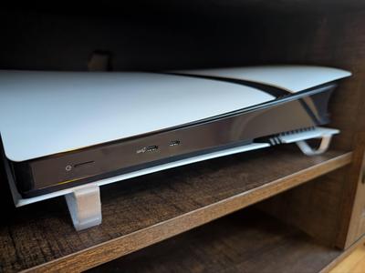 A minimalistic version Playstation 5 PRO horizontal stand