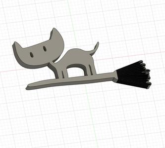 Cat on broom stick string test