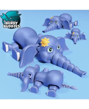 Elphie Cute Elephant / Wild Animal Articulated / Print-in-Place Creature / Mammalia Beast
