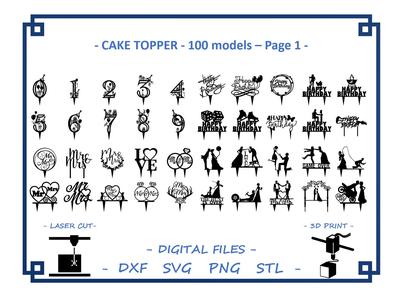 CAKE TOPPER - 100 Models 