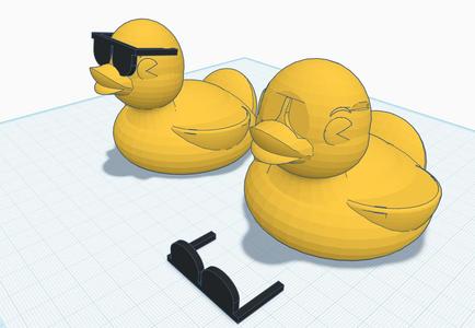 Cute Duck with Sunglasses