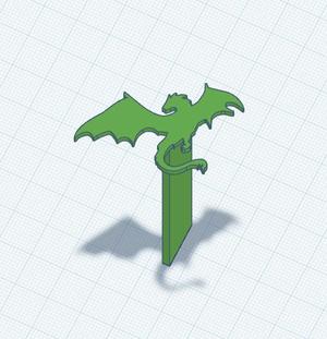 Dragon Halo Bookmark 8.stl