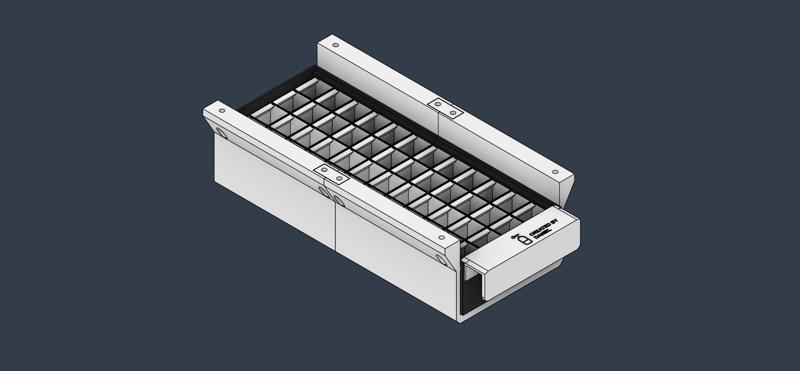 Drawer for components 120 x 325 mm