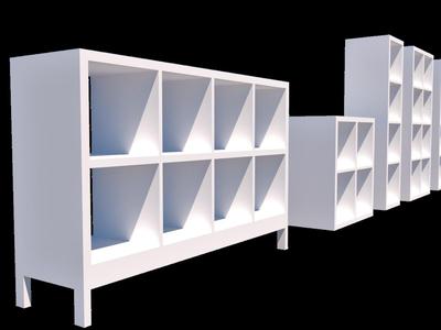 Shelving Units - 1:10 - House / Home Mockup Furniture