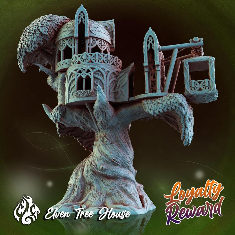 Elven Tree House - FDM Version, Supported
