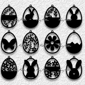 12 easter pendants bunny rabbit home decor keychain