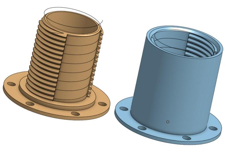 Hub and Spanner for Cardboard Spools