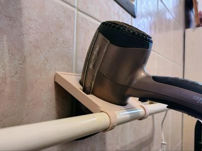 blow dryer holder against the wall - single color