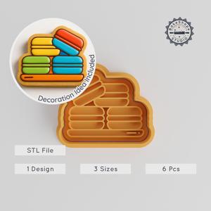 Macaron Shape Cutter & Stamp Set, Perfect for Cookies & Fondant, 6 Pieces, S/M/L Sizes PRODUCT_756