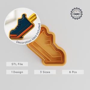 Shoe Shape Cutter & Stamp Set, Perfect for Cookies & Fondant, Sports & Athletic Designs, 3 Sizes, 6 Pieces PRODUCT_94