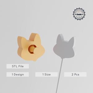 Fox Cake Pop Mold, Wildlife Fox Head Design, 2-Piece Set, Animal Cake Decoration PRODUCT_2788