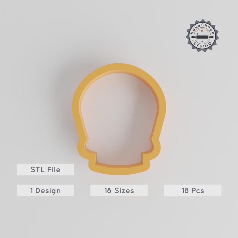 Skull Shape Cutter Set, 18 Sizes 0.75"-5.00", Ideal for Cookies & Fondant, Clay, Danger Skull, Death Icon PRODUCT_156