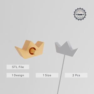 Noble Crown Cake Pop Mold, Royal & Majestic Headdress Design, Jewelry-Themed 3D Printing STL PRODUCT_1187