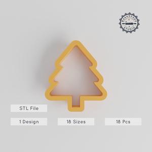 Tree Shape Cutter Set, 18 Sizes, Perfect for Cookies, Fondant & Clay, Holiday Decoration Tool PRODUCT_1429