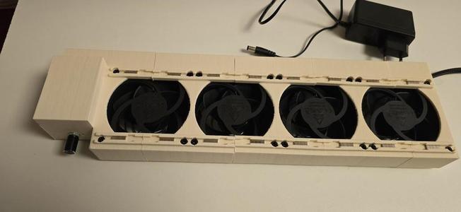 Parametic heating radiator magnet mountable fan booster case with speed control