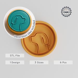 Dog Shape Cutter & Stamp, Ideal for Cookies & Fondant, Set of 6, Small to Large Sizes, Animal Pet Canine Design PRODUCT_18