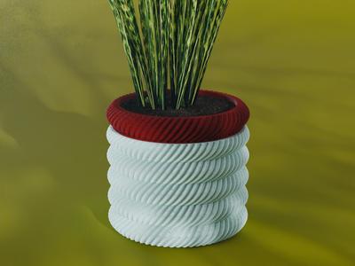 Sora Planter Pot, Scalloped Diagonal | Small, Medium, Large | Self Watering and Drip Tray 