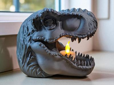 T-Rex Candle Holder–Prehistoric Lighting 