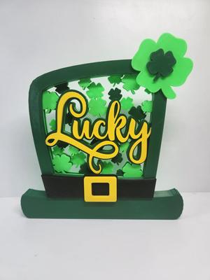 Luck Irish Hat -  Saint Patrick's Day Extruded Art