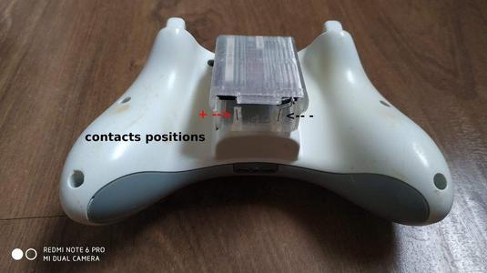 XBOX 360 wireless controller li-ion battery holder