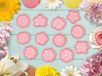 Flowers cookie cutters / stamp