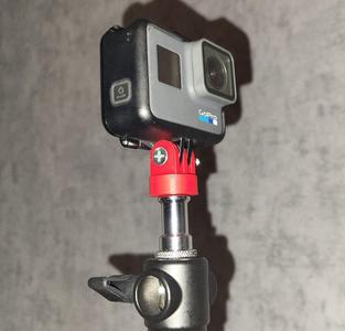 GoPro tripod mount - printed threads - 1/4" and 3/8" Versions