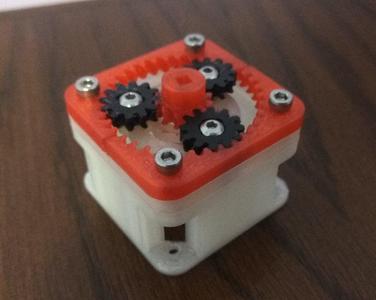 NEMA-17 1:4 step-up gearbox for remote direct drive