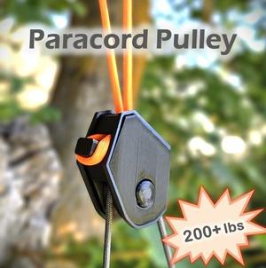Paracord Pulley (100% Printable, Holds 200+ lbs)