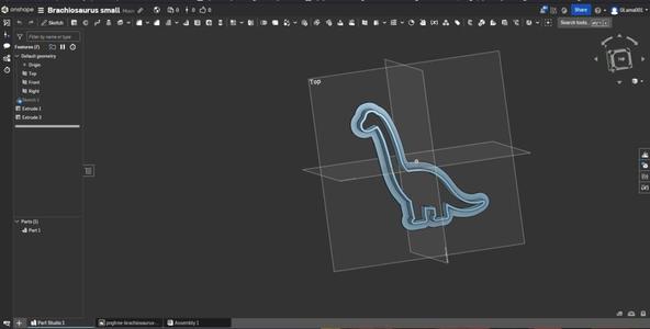 Brachiosaurus cookie cutter