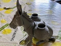 Donkey with a Staff and Flowering Amphorae