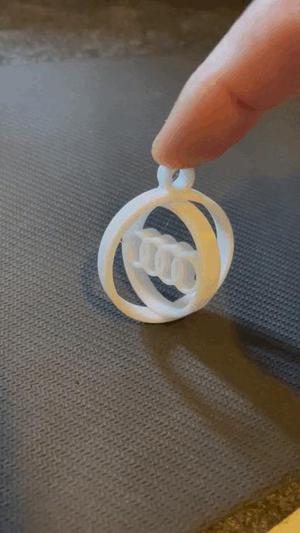 New version - Rotating Audi keychain