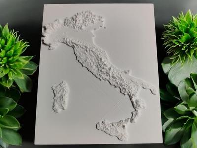 Topography Italy Map
