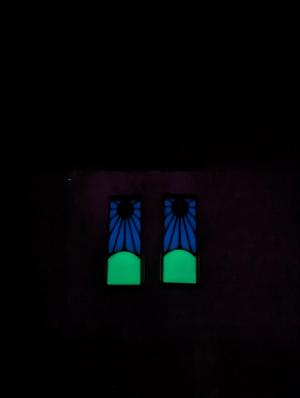Demon Slayer inlaid earrings