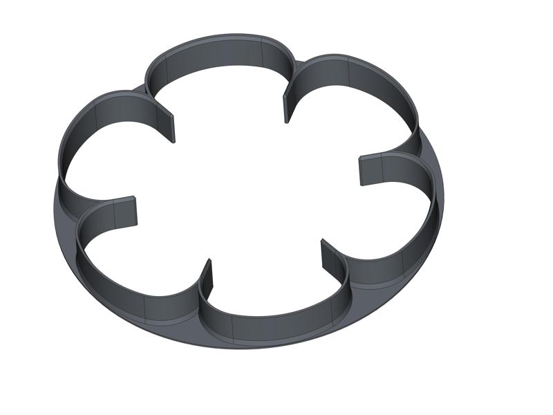 18cm ceramic flower cookie cutter