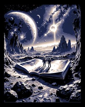 The worlds are from an open book - Wall Art 