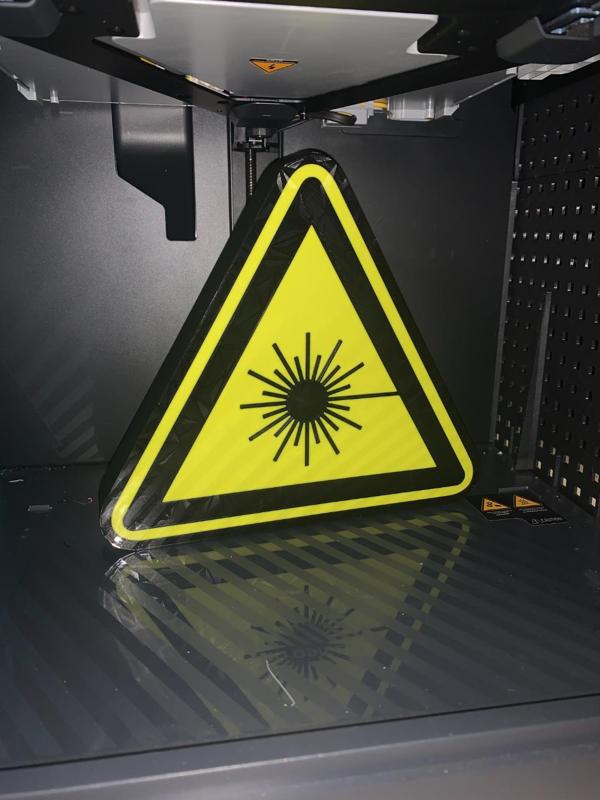 Warnschild Warnung vor Laserstrahl