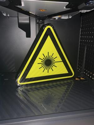 Warnschild Warnung vor Laserstrahl